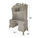 Dresden - Computer Desk & Hutch - Bone White
