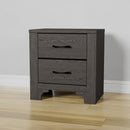 Modern 2 Drawer Nightstand - Brown - Wood by HouseOfZazla