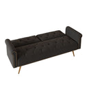 Luxurious Sofa Bed With Nail Head Trim And Matching Pillow by HouseOfZazla