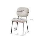 Modern 4 Person Dining Set With Bamboo & Table And Turquoise & Chairs Metal Legs, Space Saving Design - White by HouseOfZazla