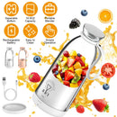 2-in-1 16.9OZ Portable Fruit Blender Electric Rechargeable Juice Cup for Shakes Smoothies Juice Personal Fruit Mixer with 6 Blades