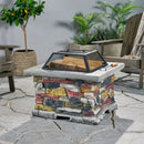Outdoor Wood Burning Magnesium Oxide Fire Pit with Lid by HouseOfZazla