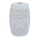 Solar Side Table with Built-in Solar Battery (White)