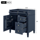 Bathroom Vanity With 2 Drawers And Tip-Out Drawer, Storage Cabinet by HouseOfZazla