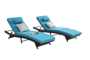 Outdoor Wicker Reclining Chair Set of 2
