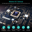 True Wireless Stereo V5.1 Earbuds Touch Control In-Ear TWS Headsets Headphone Earpiece with LED Display Magnetic Charging Case Built-in Mic