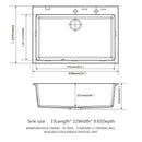 Quartz Kitchen Sink, Granite Composite, Drop In Sink With Durable Design by HouseOfZazla