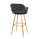 Margarite - Contemporary Fixed Height Barstool With Footrest (Set of 2) With Square by HouseOfZazla
