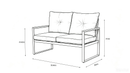 Oversized Steel Outdoor Conversation Set by HouseOfZazla