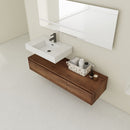 Modern Wall Mounted Bathroom Vanity With Resin Sink And Soft Close Drawer by HouseOfZazla