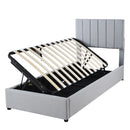 Upholstered Platform Bed With A Hydraulic Storage System
