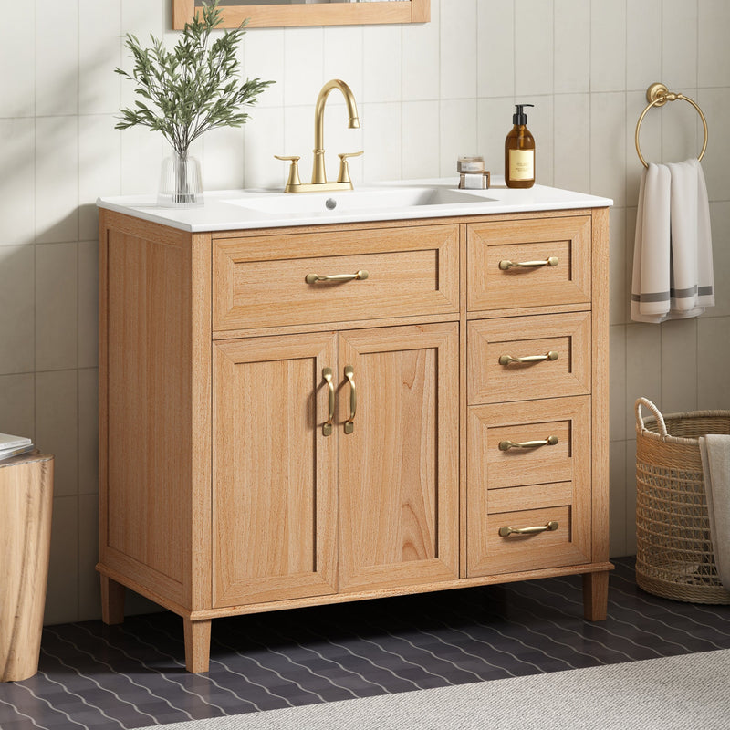36" Bathroom Vanity with Ceramic Sink, photo 10 of 10