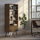 Chase - Tall Bookcase - Rustic Natural Aged Brown by HouseOfZazla