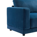 Modern Square Arm Sofa With Soft Fabric Upholstery, Deep Cushions by HouseOfZazla