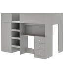Loft Bed With Built In Wardrobe, Desk, Shelves, And Drawers by HouseOfZazla