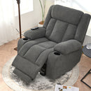 Power Lift Recliner Chair With Extended Footrest, Remote Control, Cup Holders, And Side Pockets by HouseOfZazla