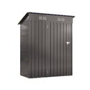 5 X 3 Ft Durable Metal Shed Outdoor Storage Shed With Pitched Roof And Lockable Door - Gray by HouseOfZazla
