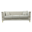 FX-P82B-BE (834-3 Sofa) Velvet 3-Seater Sofa by HouseOfZazla