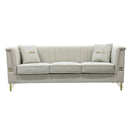 Modern Velvet Upholstered Sofa Set of 2