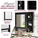 Wall Mounted Bathroom Storage Cabinet, Medicine Cabinets With Large Mirror Door, Adjustable Shelves And Three Open Storage Levels(Not Include Bathroom Vanity) by HouseOfZazla