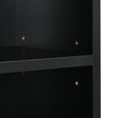 8-Tier Media Tower Rack, CD DVD Slim Storage Cabinet with Adjustable Shelves, Tall Narrow Bookcase Display Bookshelf for Home Office,Multi-functional double-decker bookcase