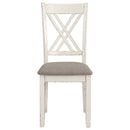 Ebers - 7 Dining Set With 2 Tone Upholstered Chairs - Vanilla White