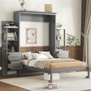 Murphy Wall Bed With LED Lights, Shelves And Drawers by Unique Piece Furniture