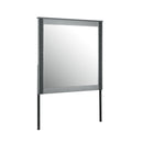 Lorenzo - Large Scale Mirror With Sleek Frame And Glittered Detailing - Silver by Unique Piece Furniture
