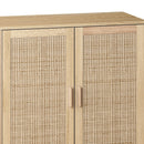 Elegant And Functional 4 Door Rattan Decorative Storage Cabinet by HouseOfZazla