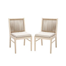 Cordoba Dining Chair Set of 2 with Acacia Wood Frame and Water Repellent Fabric