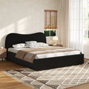Queen Size Upholstered Platform Bed with Wooden Slats by HouseOfZazla