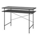 Vance - Computer Desk With Fluted Glass Desktop - Black by Unique Piece Furniture