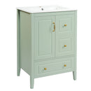 Retro Bathroom Vanity With Sink, Soft Closing Cabinet & Drawers by HouseOfZazla