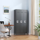 Storage Locker Cabinet With Locks For Employees, Home Gym Office School Garage - Black by HouseOfZazla