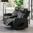 Taddeo - Power Motion Loveseat With Console, Speaker, USB, Wireless Charger & LED - Dark Gray by Unique Piece Furniture