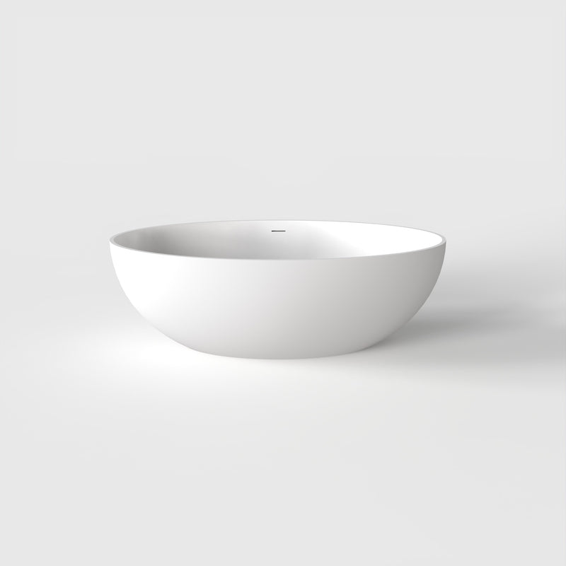 67 Inch Freestanding Solid Surface Soaking Bathtub, photo 6 of 10
