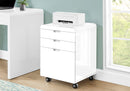 File Cabinet Rolling Mobile Storage Drawers Printer Stand - White by HouseOfZazla