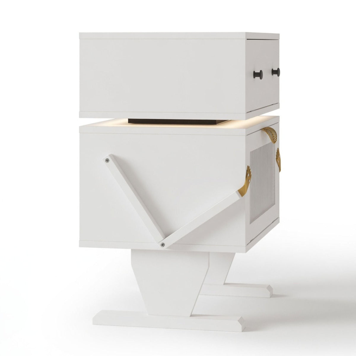 Robot LED Nightstand With 360° Rotating Drawer, photo 25 of 40