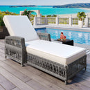 Go Outdoor Long Reclining Chaise with Cushions