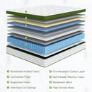 12" Hybrid Mattress With Gel Memory Foam & Pocket Springs by Unique Piece Furniture