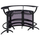 Elaina - 3 Piece Curved Freestanding Home Bar - Black by HouseOfZazla