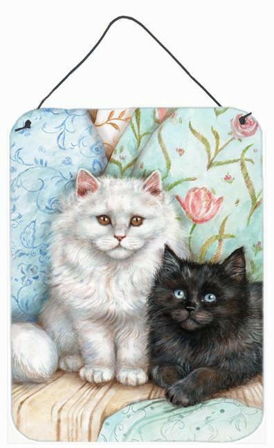 A Black Cat and A White Cat Wall or Door Hanging Prints CDCO0510DS1216