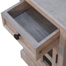 Glazed Bedside Table - Stone White by HouseOfZazla