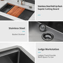 Workstation Kitchen Sink, Single Bowl Undermount by HouseOfZazla