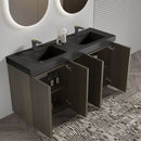 Galan 60" Smoked Oak Bathroom Vanity by HouseOfZazla