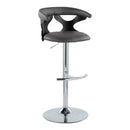 Gardenia - Contemporary Adjustable Barstool & Swivel, Rounded T Footrest (Set of 2) by HouseOfZazla