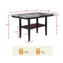 5 Piece Counter Dining Set With Table, Chairs - Black / Brown by HouseOfZazla