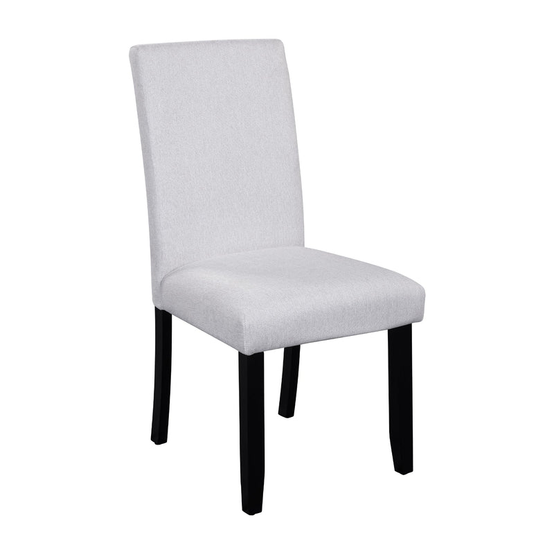 5-Piece Round Dining Table set, 43-Inch Modern Dining Table and 4 Upholstered Chairs for Dining Room, Kitchen Room, Living Room, Easy Assembly