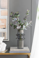 D5.9x11.8'H Fluted Accent Vases with Ribbed Design, Set of 2 by HouseOfZazla