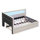 Upholstered Platform Bed With USB Ports And LED Belt by HouseOfZazla